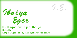 ibolya eger business card